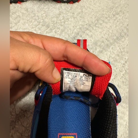 Toddler Fila blue multicolor running hiking shoes size 10 1/2 - Picture 7 of 7
